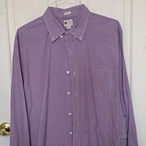 Blue/Red J.Crew Long-Sleeve Button-Up Shirt